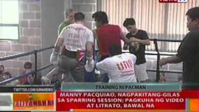 BT: Manny Pacquiao, nagpakitang-gilas sa   sparring session sa Baguio