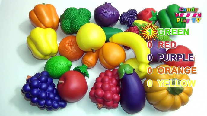 Learn Names of Fruits and Vegetables With Toy | Kids learning fruits vegetables | Preschoo