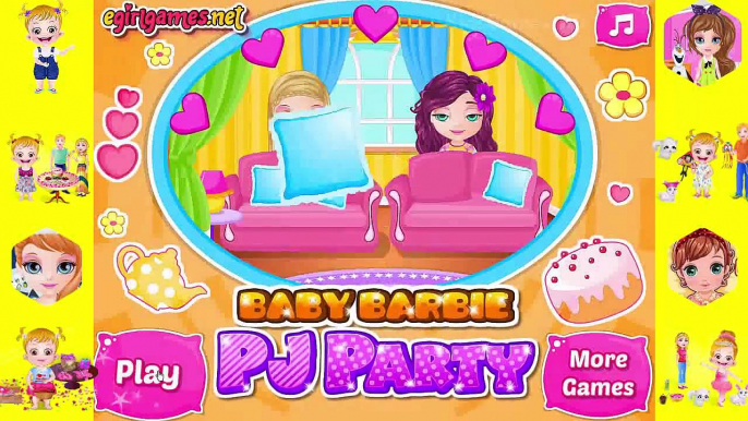 Baby Barbie Game Movie ❖ Baby Barbie Pj Party Game ❖ Cartoons For Children In English