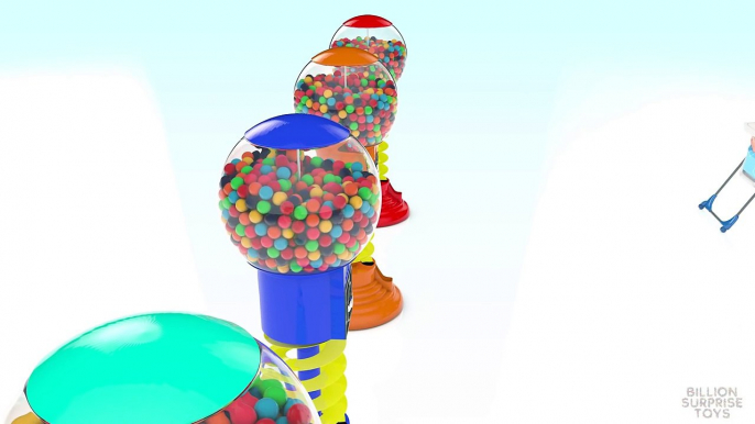 Learn Colors with Baby CARS Gumball candy & Lollipop machine 3D Colours for kids Children