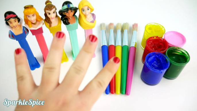 Best Learning Colors Videos for Children Disney Princess Finger Family Nursery Rhymes Microwave PEZ-iMw7wlB