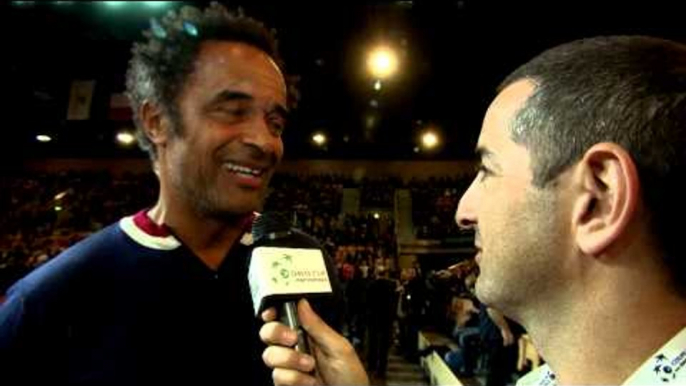 French Tennis Star Yannick Noah interview