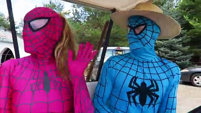 Es De Spiderman Besos Cenicienta?! w/ Frozen Elsa y Anna, Rosa Spidergirl Sirena, Catwoman