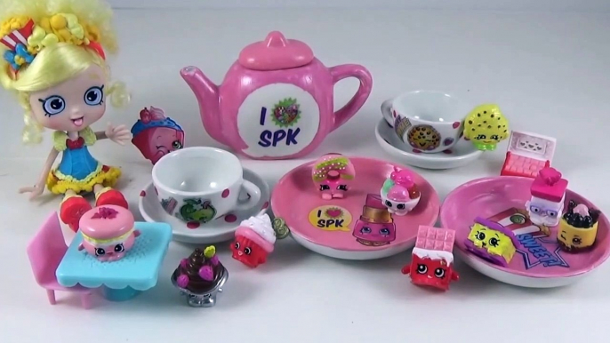 Shopkins DIY Tea Set! Shopkins Surprise Egg, Shopkins Qube, Kids Craft Toy Video Paint Shopkins-HqmkrTt