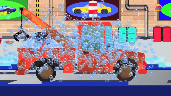 Police Car Wash Cartoons For Children | Ambulance Fire Trucks Wash | Monster Trucks Videos