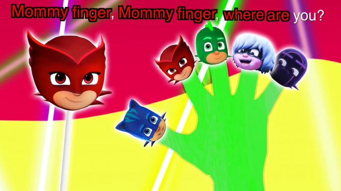 PJ Masks Lollipop Finger Family PJ Masks Catboy Owlette Gekko Amaya Luna Girl Nursery Rhym