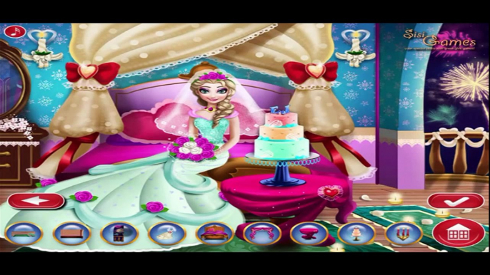 ᴴᴰ ♥♥♥ Disney Frozen Games - Princess Elsa Wedding Honey Room - Baby videos games for kids