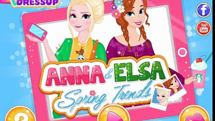 Princess Elsa and Anna Spring Fashion - Disney Frozen Princess Dress Up & Make Up Games Fo