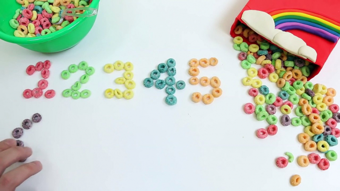 Learn Counting 1 to 10 with Play Doh Froot Loops RainbowLearning