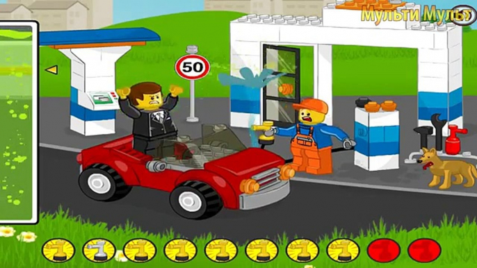 Автомобиль мультфильм Создание Младшие lego® мультфильм про машинки заправка