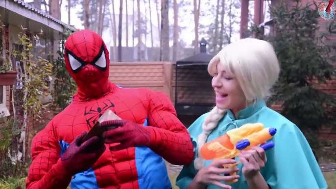 ❤Spider-man Frozen Elsa Anna Prank Hulk Superman Joker Maleficent Superhero IRL scattered