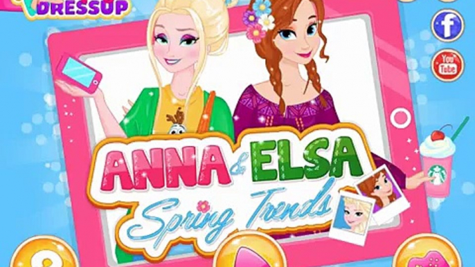 Princess Elsa and Anna Spring Fashion - Disney Frozen Princess Dress Up & Make Up Games Fo