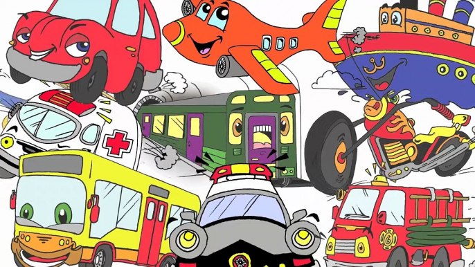 Transportation and Street Vehicles Vocabulary by ELF Learning - ELF Kids Videos-4Dc