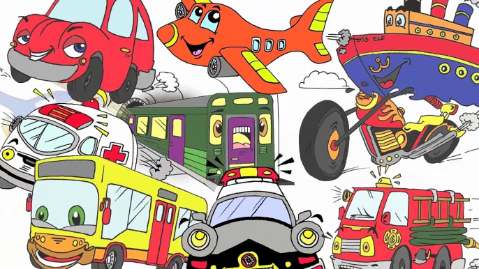 Transportation and Street Vehicles Vocabulary by ELF Learning - ELF Kids Videos-4Dcy