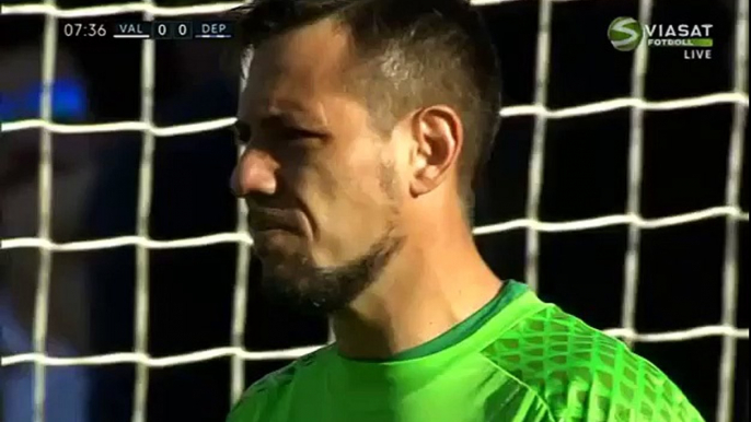 Faisal Fajr misses penalty against Valencia