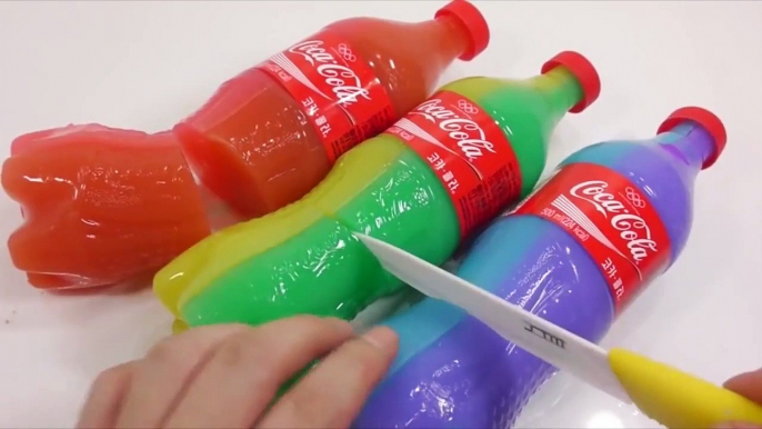 Coca Cola Coke Bottle Pudding Gummy Rainbow Play Doh To