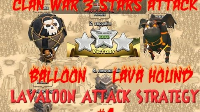 Clash of Clans LAVA BALLOON (LAVALOON) TH9 WAR CLAN 3 STARS EP.4