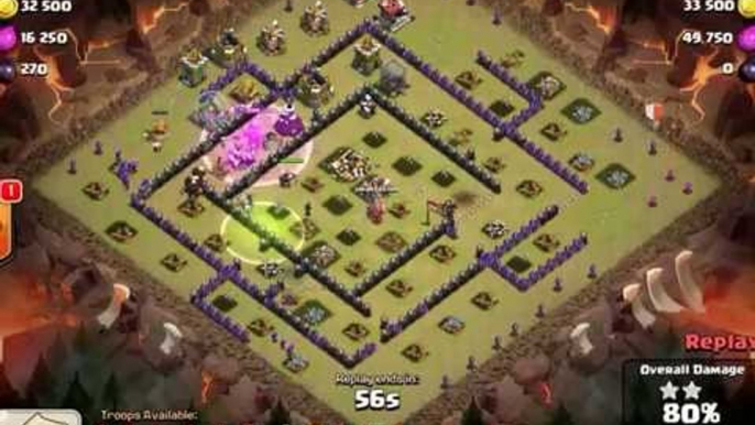 Clash of Clans GIANT + WIZARD (GIWI) TH9 WAR CLAN 3 STARS