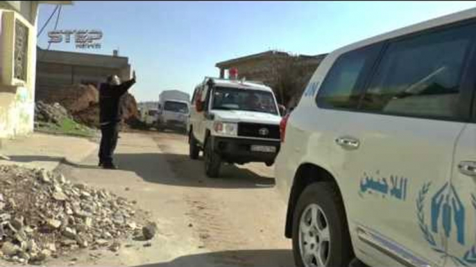 Aid Convoy Arrives at Besieged Homs Town of Talbiseh