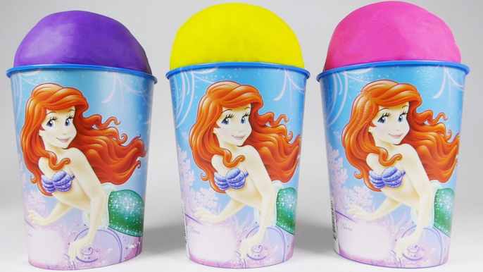 Princess Ariel Suprise Eggs Cups Play Doh Valentines Day