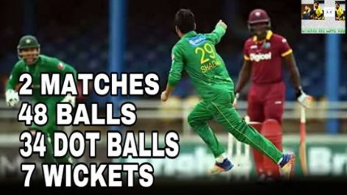 Shadab Khan 7 wickets in 2 matches against West Indies