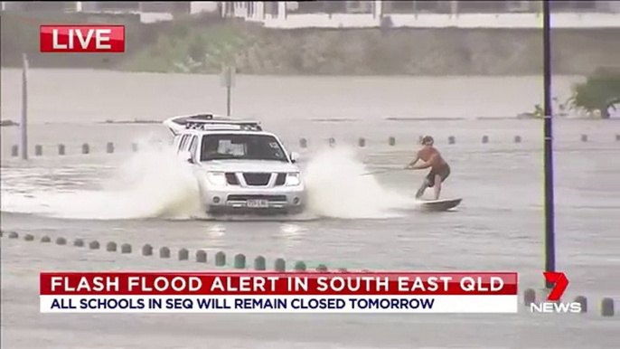 Only in Australia - Flood surfing