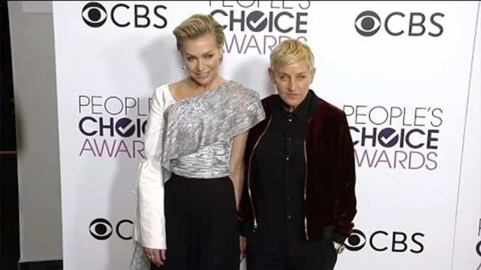 Ellen Degeneres and Portia de Rossi "People's Choice Awards" 2017 Press Room Red Carpet