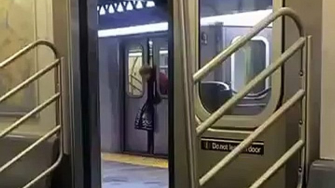 People Ignore Woman With Her Head Stuck in NYC Subway Doors