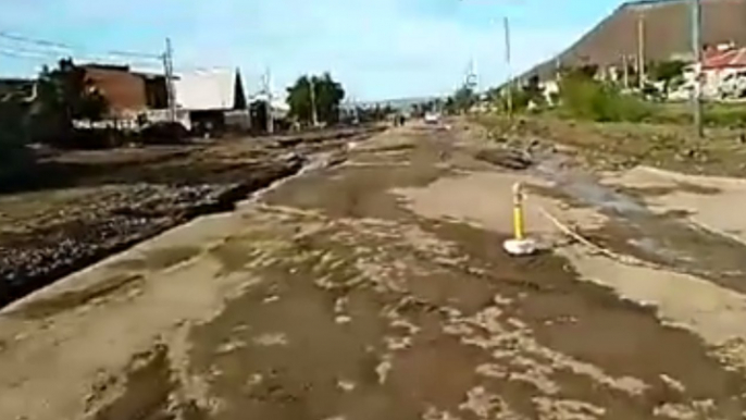 Flooding Leaves Streets of Comodoro Rivadavia Caked With Mud