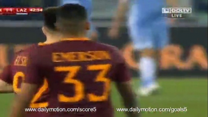 Stephan El Shaarawy Goal AS Roma 1 - 1 Lazio Coppa Italia 4-4-2017