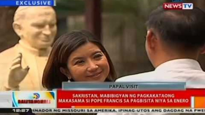 Sakristan, mabibigyan ng pagkakataong makasama si Pope Francis sa pagbisita niya sa Enero