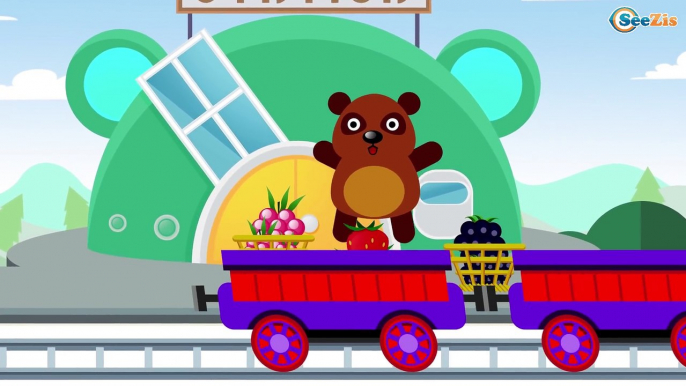 The Little Train - Learn Colors & Fruits - Educational Videos - Trains & Cars Cartoons for children