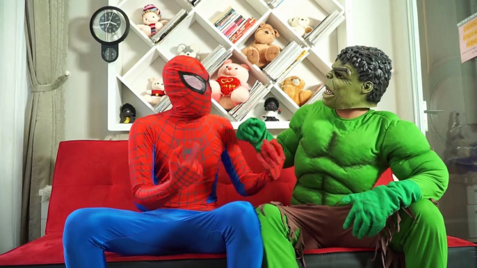 BLOODY Hulk Gets Sick Needs Shot Prank Spiderman Frozen Elsa Funny Superman Superheroes in Real Life