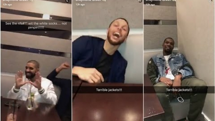 ALL NBA - Draymond Green roasts Kevin Durant, Stephen Curry & Drake for their outfits