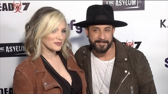 A.J. McLean & Rochelle Karidis SyFy's "Dead 7" Premiere Red Carpet in Los Angeles