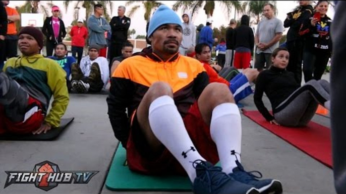 Manny Pacquiao back to peak speed & shape! Full morning workout for Jessie Vargas