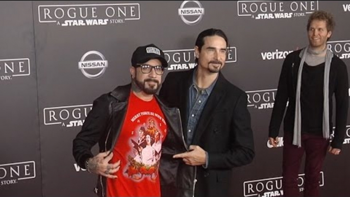 A.J. McLean and Kevin Richardson "Rogue One: A Star Wars Story" World Premiere Red Carpet