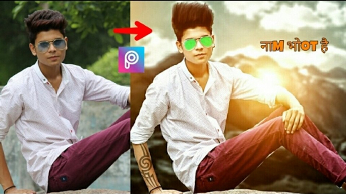 Picsart Manipulation Pic Editing Tutorial -- Mountain Background -- Picsart Editing Tutorial