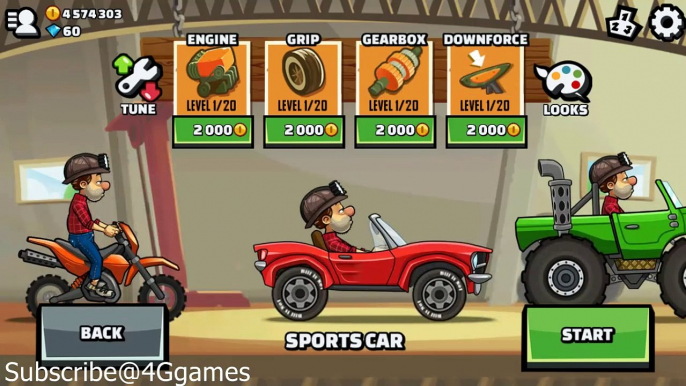 Hill Climb Racing 2 - Fully Upgraded Formula One Car in More Mines Racing Games for kids