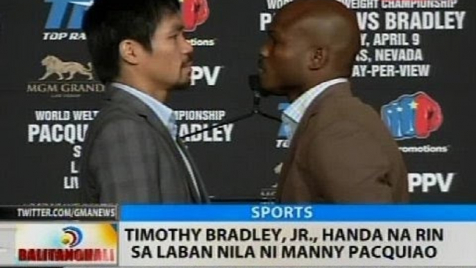 Timothy Bradley, Jr., handa na rin sa laban nila ni Manny Pacquiao