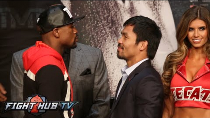 Floyd Mayweather vs. Manny Pacquiao full video- Full Face Off