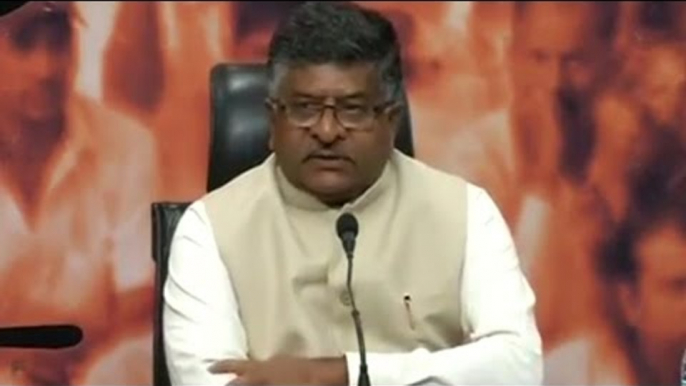 Ravi Shankar Prasad slams Rahul Gandhi for ‘khoon ki dalali’ comment on PM Narendra Modi