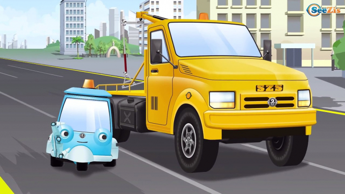 Cars Truck Cartoons BIG Red Fire Truck w Ambulance Police Car Children Video Emergency Cars Cartoon