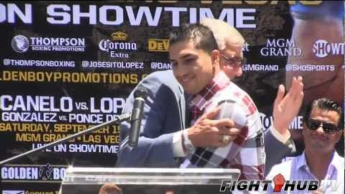 Saul "Canelo" Alvarez vs. Josesito Lopez: press conference highlights (HD)