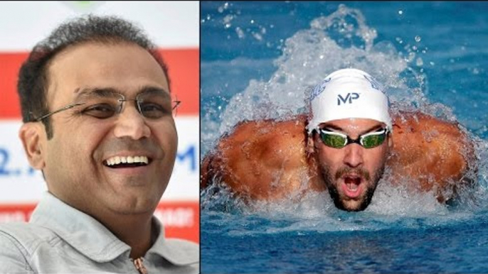 Michael Phelps wins 21st Olympic gold, Virender Sehwag wishes in funny way| Oneindia News