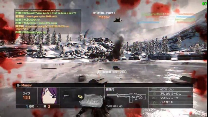 【BF4】 マルチプレイ動画　援護兵奮闘記vol.88　コンクエストconquest 【PC】