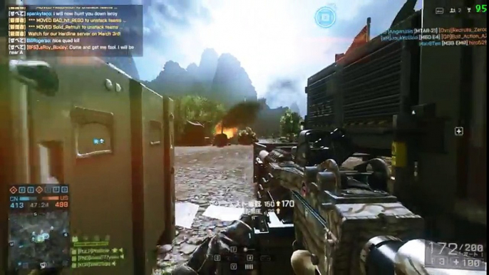 【BF4】 マルチプレイ動画　援護兵奮闘記vol.92_1　コンクエストconquest 【PC】