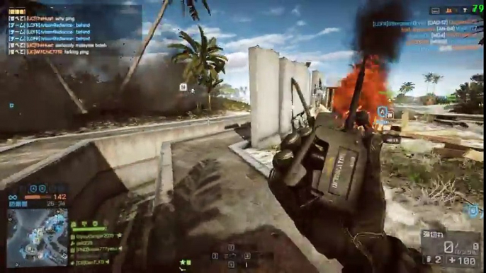 【BF4】 マルチプレイ動画　援護兵奮闘記vol.90　ラッシュRush 【PC】