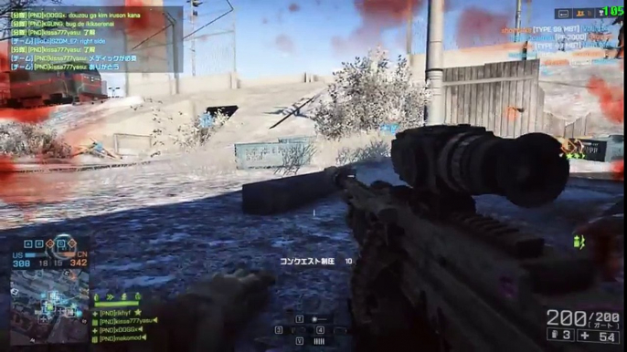 【BF4】 マルチプレイ動画　援護兵奮闘記vol.75　コンクエストconquest 【PC】