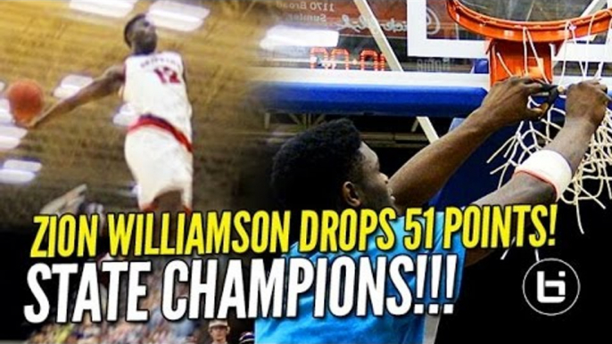 Zion Williamson Drops 51 & Chandler Lindsey Poster in State Championship! Raw Game Highlights!